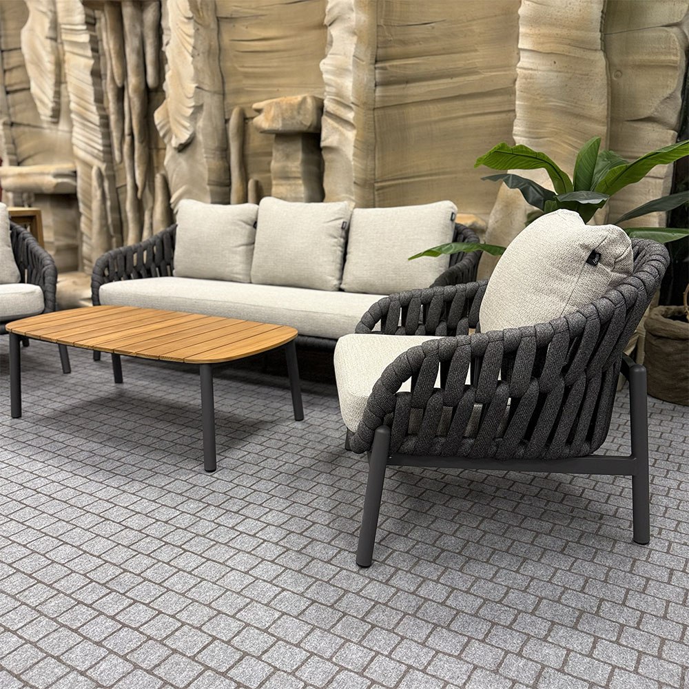 Salotto da Esterno Naxos in Alluminio Giardinia Outdoor - Antracite - immagine 4