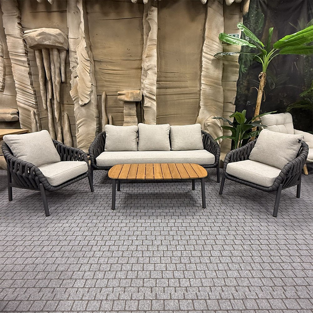 Salotto da Esterno Naxos in Alluminio Giardinia Outdoor - Antracite