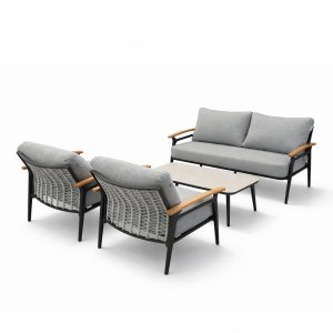 Salotto da Esterno Coimbra in Alluminio Giardinia Outdoor - Antracite