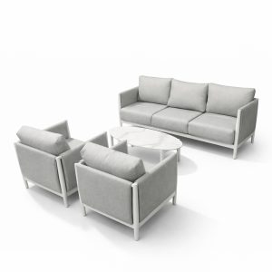 Salotto da Esterno Colton in Alluminio - Bianco