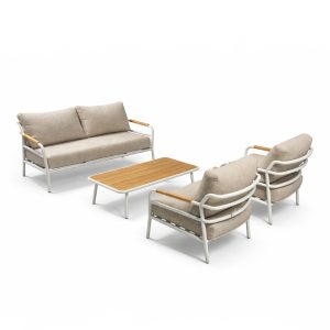 Salotto da Esterno Sintra in Alluminio Giardinia Outdoor - Bianco