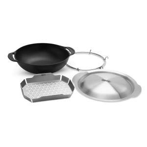 Wok in Ghisa con Cestello di Cottura a Vapore Weber Crafted - 7607